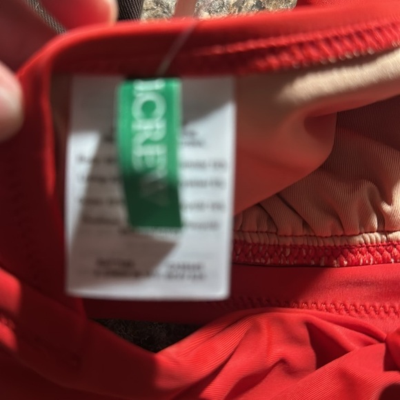 J. Crew Women's Halter Swim Top Red Medium New With Tags - Picture 9 of 9